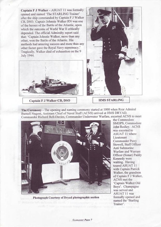copy of an article that appeared in the May 2001 Seamaster magazine